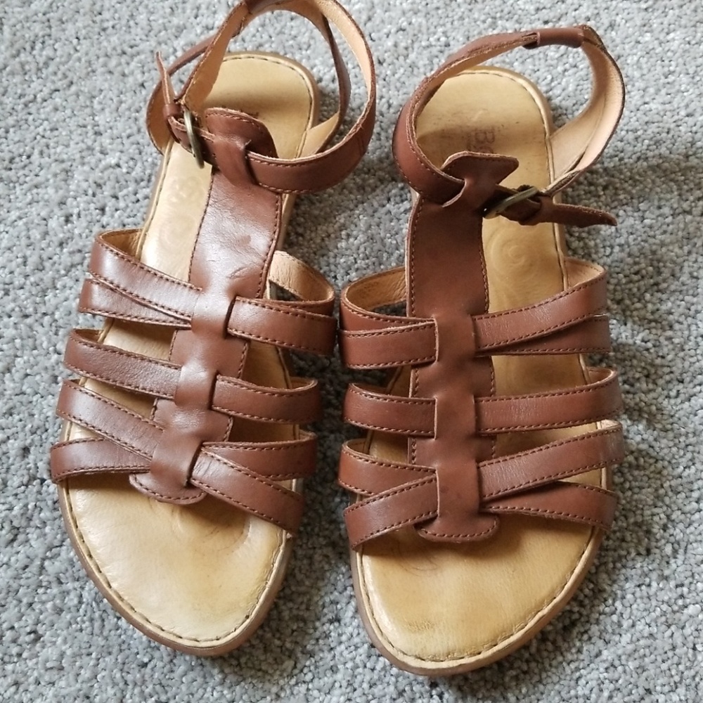 Born brown leather sandals